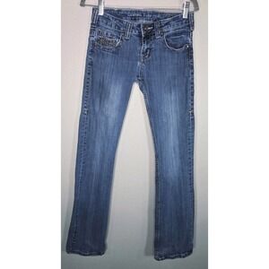 Cowgirl Tuff Co Bootcut Jeans Womens 28x35 Medium Wash Western Stitch